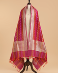 Magenta Rangkat Dupatta in Silk