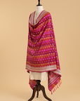 Magenta Rangkat Dupatta in Silk