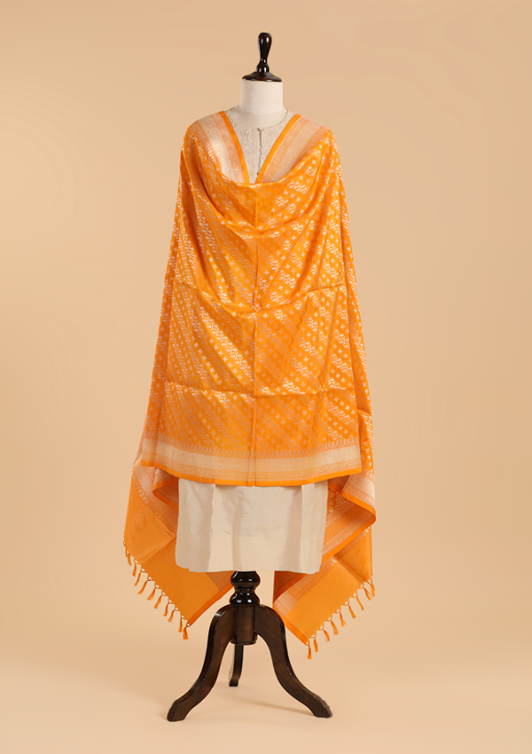 Golden Dupatta in Silk