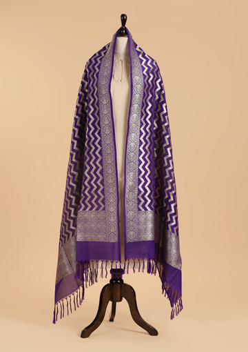 Purple Dupatta in Silk