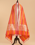 Orange Rangkat Dupatta in Silk