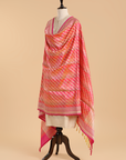 Gajar Pink Rangkat Dupatta in Silk