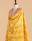 Lemon Yellow Rangkat Dupatta in Silk