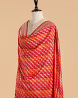 Red Rangkat Dupatta in Silk