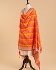 Orange Rangkat Dupatta in Silk