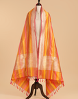 Orange Rangkat Dupatta in Silk