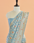 Sky Blue Jaal  Saree in Silk