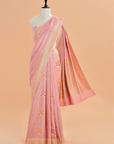 Peach Butta Saree in Georgette Tussar