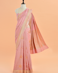 Peach Butta Saree in Georgette Tussar