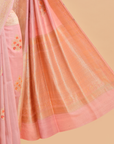 Peach Butta Saree in Georgette Tussar