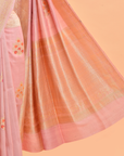 Peach Butta Saree in Georgette Tussar