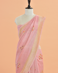 Peach Butta Saree in Georgette Tussar