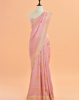 Peach Butta Saree in Georgette Tussar