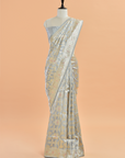 Grey Jaal  Saree in Silk