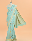 Seagreen Butta Saree in Georgette Tussar