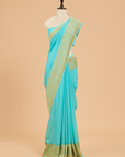 Firozi Plain Saree in Georgette