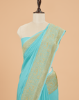 Firozi Plain Saree in Georgette