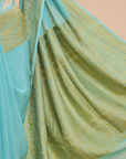 Firozi Plain Saree in Georgette