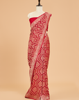 Red Jaal Saree in Georgette