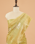 Pista Green Lehariya Saree in Georgette Tussar