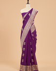 Purple Butta Saree In Georgette