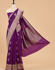 Purple Butta Saree In Georgette