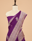 Purple Butta Saree In Georgette