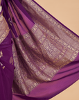 Purple Butta Saree In Georgette