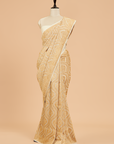 Off White Jaal Saree In Georgette