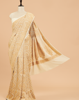 Off White Jaal Saree In Georgette