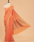 Orange Butta Saree In Georgette