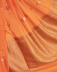 Orange Butta Saree In Georgette