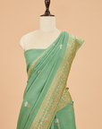 Pista Green Butta Saree In Georgette