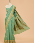 Pista Green Butta Saree In Georgette