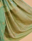 Pista Green Butta Saree In Georgette