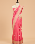 Gajar Pink Butta Saree In Georgette