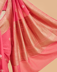 Gajar Pink Butta Saree In Georgette