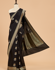 Black Butta Saree In Georgette