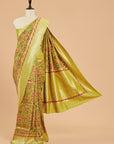 Lemon Jaal Saree in Georgette Tussar