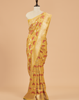 Yellow Jaal Saree in Georgette Tussar