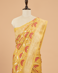 Yellow Jaal Saree in Georgette Tussar