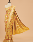 Yellow Jaal Saree in Georgette Tussar