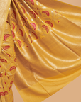 Yellow Jaal Saree in Georgette Tussar