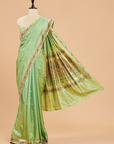 Sea Green Butti Saree in Silk