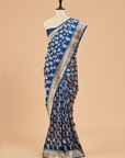 Royal Blue Butta Saree in Silk