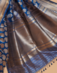 Royal Blue Butta Saree in Silk