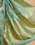 Sea Green Butta Saree in Silk