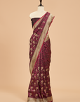 Wine Butta Saree in Silk