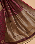 Wine Butta Saree in Silk