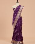 Purple Butti Saree in Silk